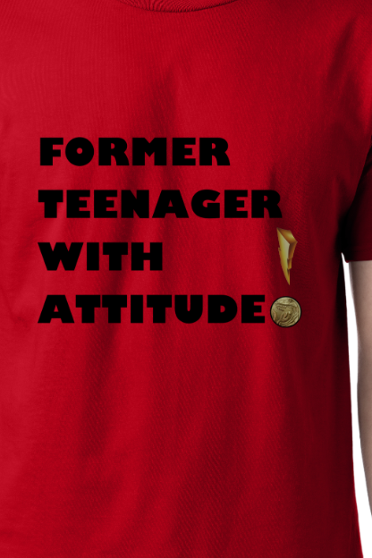 Former Teenager With Attitude! (Red Ranger) designed by Lady J