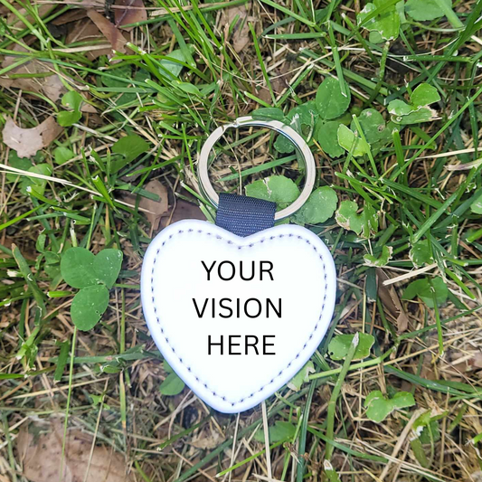Heart Leather Keychain